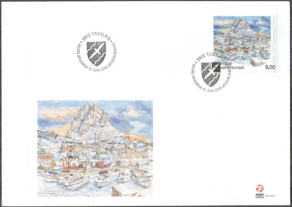 Grönland - FDC 2013-06-11 - Uummannaq 250 år, 1 kpl Vinjett 1