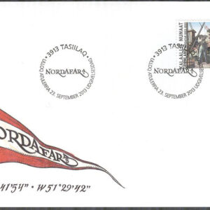 Grönland – FDC 2013-09-23 – Nordafar A/S – Fiskare – Fartyg, 1 kpl Vinjett 1
