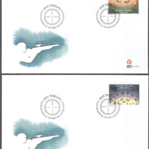 Grönland – FDC 2014-10-20 – Jägarliv bla Däggdjur & Havsdjur, 2 kpl Vinjett 1