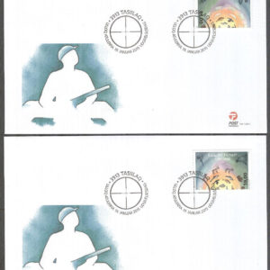 Grönland – FDC 2015-01-19 – Jägarliv II bla Däggdjur & Havsdjur, 2 kpl Vinjett 1