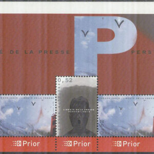 Belgien – M 3542-3543 Pressfrihet, Miniark kpl **