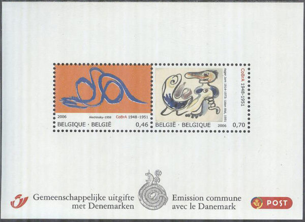 Belgien - M BL 114 Konst av konstgruppen COBRA, Block **