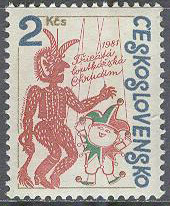 Tjeckoslovakien – M 2625 Dockteater i Chrudim 30 år, 1 kpl **