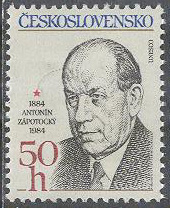 Tjeckoslovakien – M 2795 Antonín Zápotocky 100 år – President, 1 kpl **