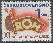 Tjeckoslovakien – M 2907 Fackföreningskongress 1987, 1kpl **