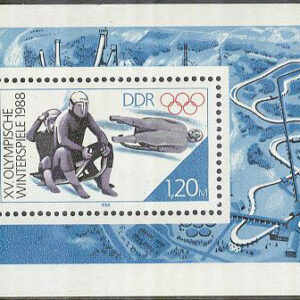 DDR – M BL  90 OS i Calgay 1988 – Rodel, Block **
