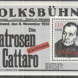 DDR – M BL  96 Friedrich Wolf 100 år – Författare, Block **