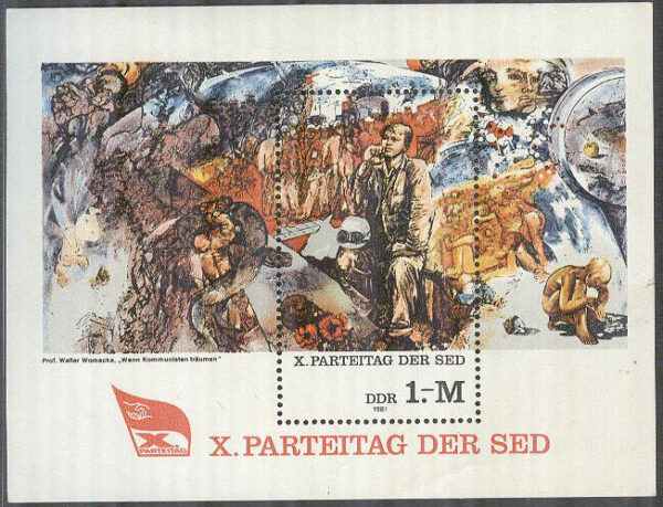 DDR - M BL  63 Partidag för SED 1981, Block **