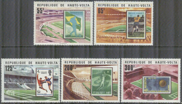 Övre Volta - M  700-704 A VM i Fotboll i Argentina 1978, 5 kpl **