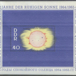 DDR – M BL  21 Rymd – Sattelit – Den Tysta Solen, Block ** Skadat hörn