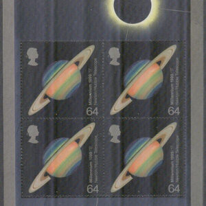 England – M BL   7 Rymd – Solförmörkelse – Saturnus, block **