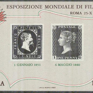 Italien – M BL Souvenirblock för Utställningen i Rom ITALIA 85, Block **