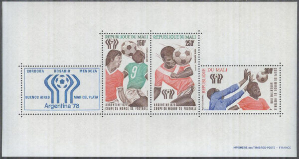 Mali - M BL  10 II VM i Fotboll i Argentina 1978, Block **