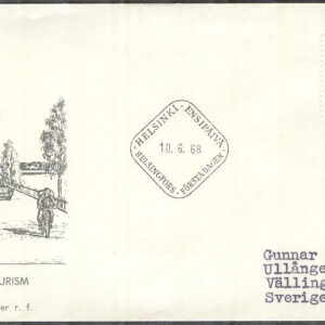 Finland – FDC 1968-06-10 – Sommarturism, 1 kpl Vinjett 2 Adressat
