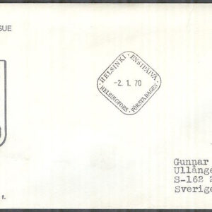 Finland – FDC 1970-01-02 – Lejontyp m/63 Typ II, 1 kpl Vinjett 4 Adressat