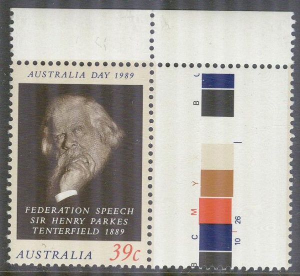 Australien - M 1138 Nationaldag 1989 - H Parkes, märke kpl **