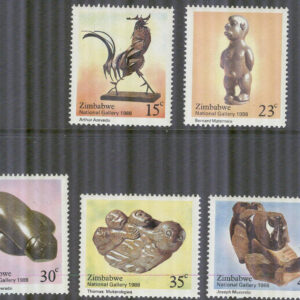 Zimbabwe – M  378-381,383 Nationalgaleriet 30 år – Konst, 5 olika **