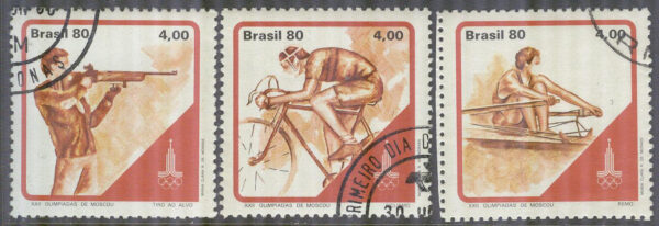 Brasilien - M 1776-178 OS i Moskva 1980  blaSkytte 3 kpl stpl
