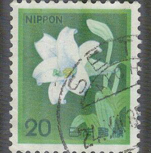 Japan – M 1518 A Blommor  Liljor – Kulturarv, 20 Y stpl