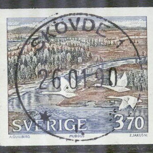 F 1601 Nationalparker 2 Mudus – Sångsvanar, Lyx SKÖVDE 1 26.01.90