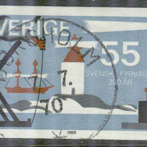 F  680 Svenskt Fyrväsen 300 år, God stpl STOCKHOLM 7.7.70