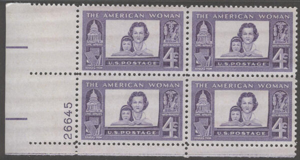 USA - M  780 x 4 Inkomst för den amerikanska kvinnan - Mor med dotter, 4-Block kpl **