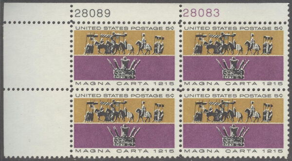 USA - M  881 x 4  Magna Carta 750 år, 4-Block kpl **