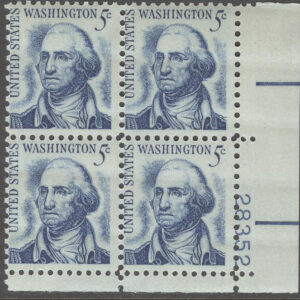 USA – M  895 Xa x 4 George Washington, 4-Block kpl **