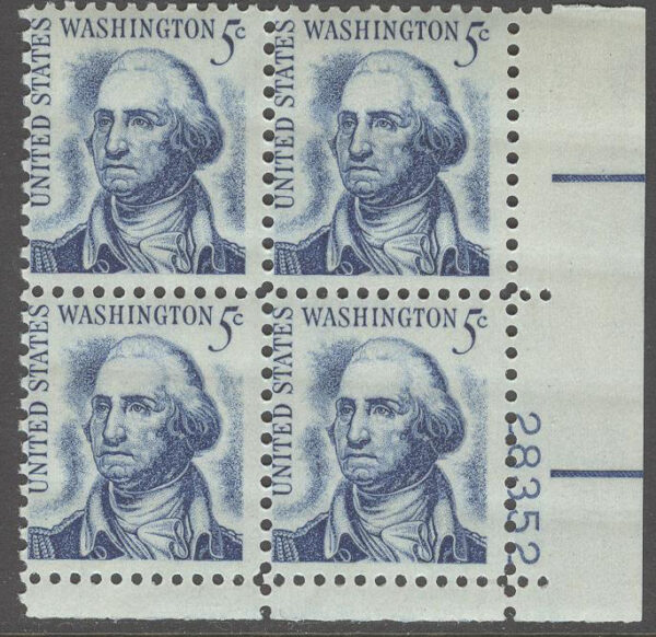 USA - M  895 Xa x 4 George Washington, 4-Block kpl **