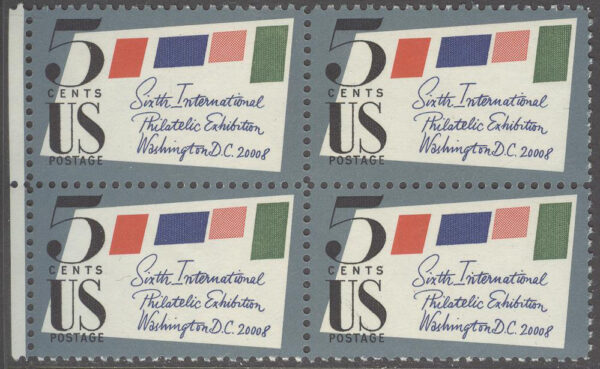 USA - M  901A x 4 Internationell frimärksutställning SIPEX 1966 - Brev, 4-Block kpl **