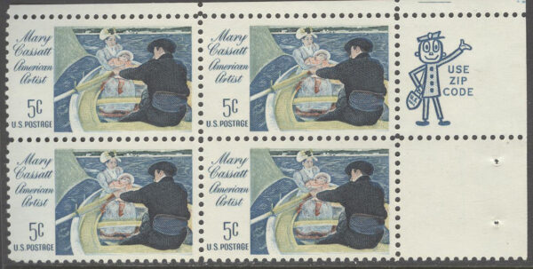 USA - M  913 x x 4  Mary Cassatt - Konstnär, 4-Block kpl **
