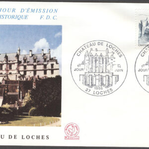 Frankrike – FDC 1986-06-14  Turism – Donjon slottet, 1 kpl