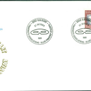 Grönland – FDC 1988-10-27 Etnografiska motiv III, 3.00 kr Vinjett 1