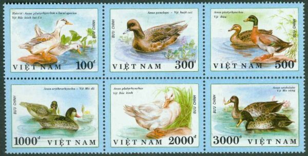 Vietnam - M 2120-2125 Fåglar - Änder, 6-block kpl (*)