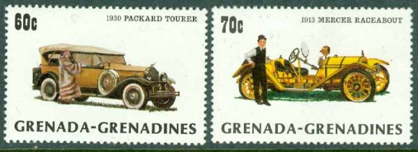Grenada Grenadines - M  557-558 Bilar, Packard Tourer, Mercedes Racebout, 2 ol **