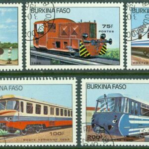 Burkina Faso – M 1043-1046, 1048 Lokomotiv, 5 ol stpl