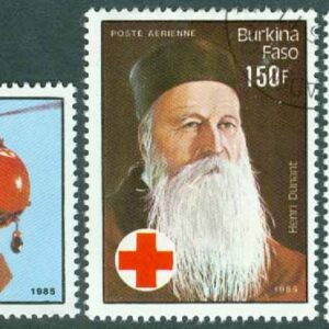 Burkina Faso – M 1069, 1071-1072 Röda Korset 75 år, 3 ol stpl