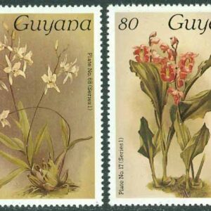 Guyana – M 1703-1704 Orkidéer, 2 ol **