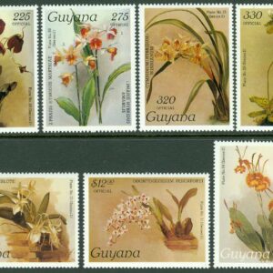 Guyana – M Tj   55, 57-59, 61-63 Orkidéer, 7 ol **