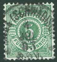 Württemberg – M   56 Siffertyp 5 Pf. stpl