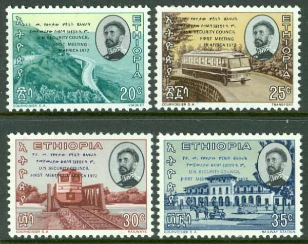 Etiopien - M  695-698 FN´s säkerhetskonferens i Addis Abbeba, 4 kpl **