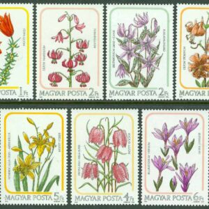 Ungern – M 3788-3794A Inhemska liljor, 7 kpl **