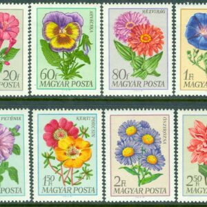 Ungern – M 2452-2459A Trädgårdsblommor , 8 kpl **