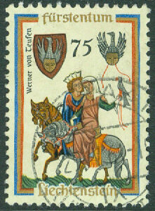 Liechtenstein – M  435 Sångare, 75 Rp stpl