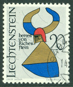Liechtenstein – M  465 Vapen, 20 Rp stpl