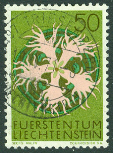 Liechtenstein – M  541 Inhemsk flora, 50 Rp stpl
