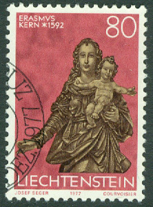 Liechtenstein – M  690 Jul 1977. Skulpturer, 80 Sp stpl