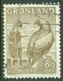 Grönland – F   73 Sagomotiv IV, ”Flickan och örnen”, 1 kpl stpl
