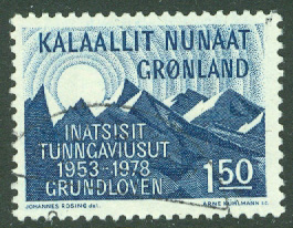 Grönland – F  109 Grundlagen 25 år, 1 kpl stpl