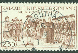 Grönland – F  110 Godthåb 250 år, 1 kpl stpl